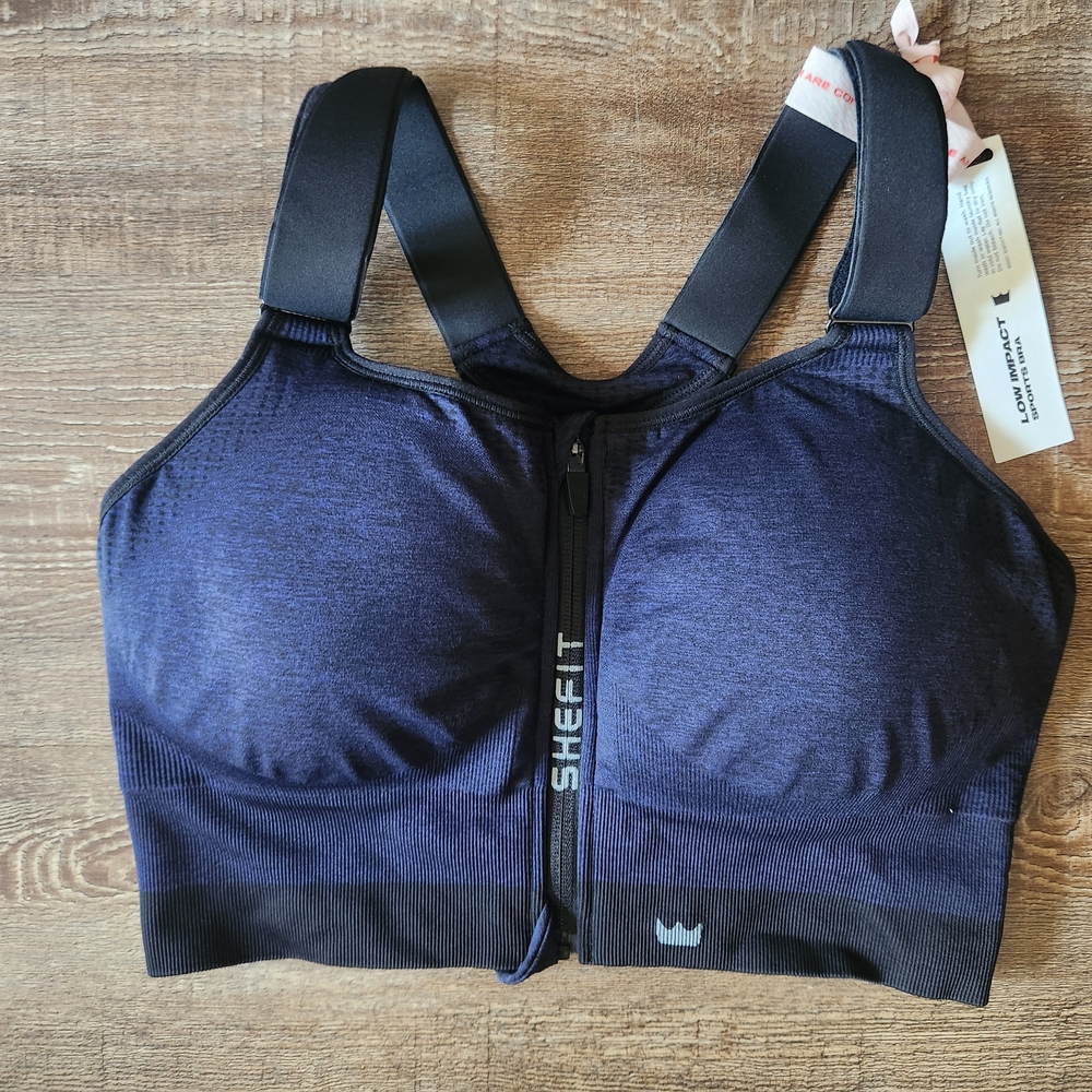 Shefit Women's Navy Low Impact Sports Bra 2 Luxe